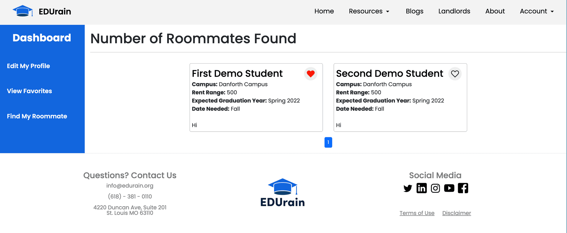 Roommate Search